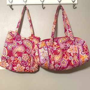 Vera Bradley Tote and Duffel Set